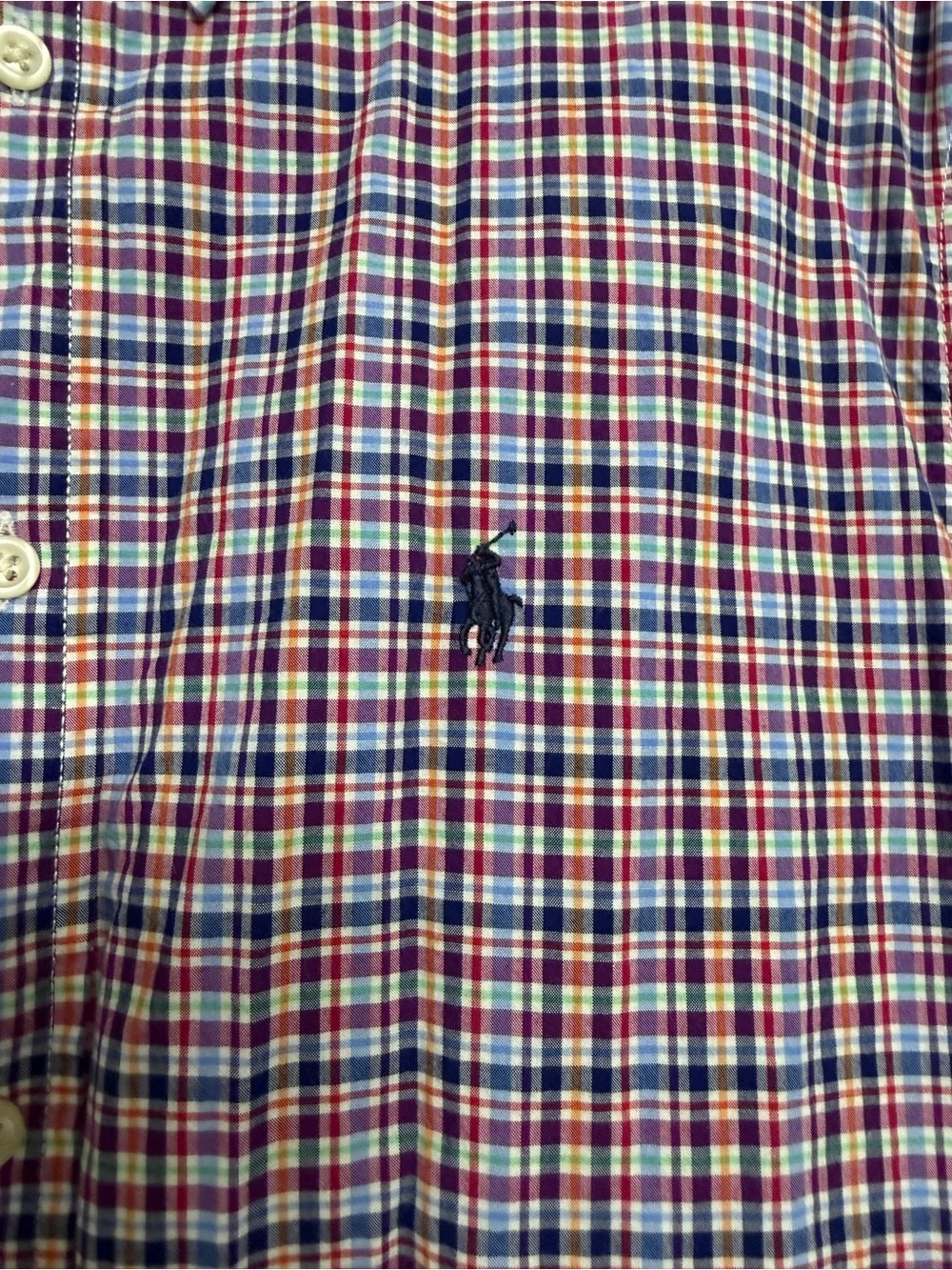 Ralph Lauren Pink & Blue Multi-Plaid Button-Down Shirt
